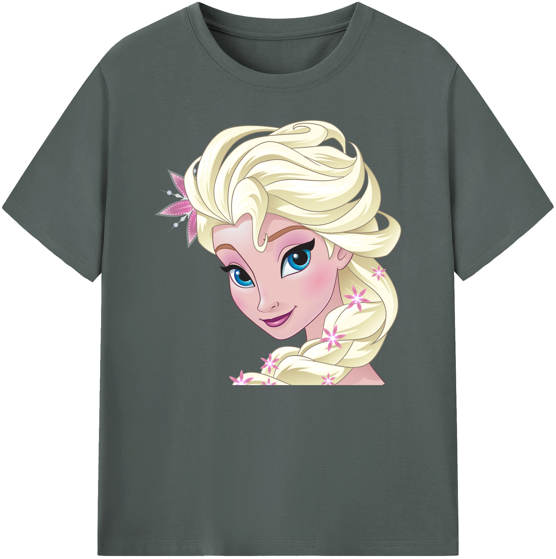 （画像用） アナと雪の女王 アンナ エルサ Frozen Anna Elsa 綿100％ メンズ半袖Tシャツ｜肌触りやわらか＆通気性
